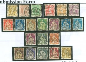 Switzerland #126-45/137a  Single (Complete Set)