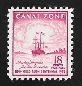 CANAL ZONE 145  18 cents San Francisco Stamp Mint OG NH EGRADED SUPERB 100 XXF
