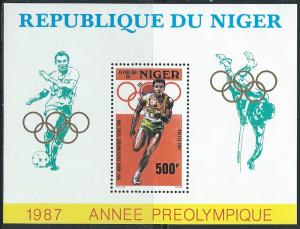 Niger # 758  1987 Olympics Souviner Sheet  (MNH) CV. $4.00
