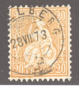 Switzerland, Scott #45, Used