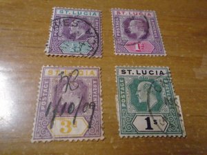 St Lucia  #  43-44/47-48  used