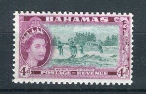 BAHAMAS; 1954 early QEII pictorial issue fine Mint hinged 4d. value