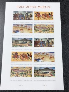 US 5372-76 POST OFFICE MURALS Forever Stamps Sheet of 10 Mint Never Hinged