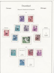 german democratic republic 1954 stamps page ref 18719