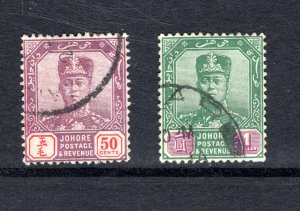 Johore SC #116-117   F/VF, Used, CV $2.85 ...... 3180124