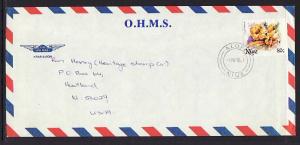 Niue to Hartland WI 1986 Official  #10 Cover 