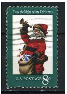 USA 1972 - Scott 1472 used - 8c, Santa Claus , Christmas