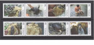 TURTLES - Tonga two SeTenet Strips (Mint Never Hinged) cv$12.00