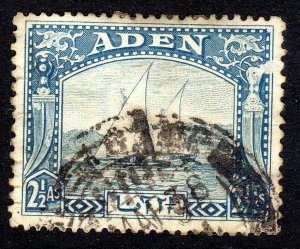 Aden -  1937 - sg 5-  2 1/2 anna  -  USED   -cv £2.50