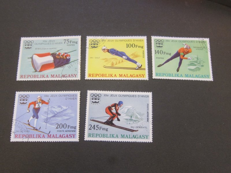 Madagascar 1975 Sc 538-40,C149-50 Olympics CTO set FU