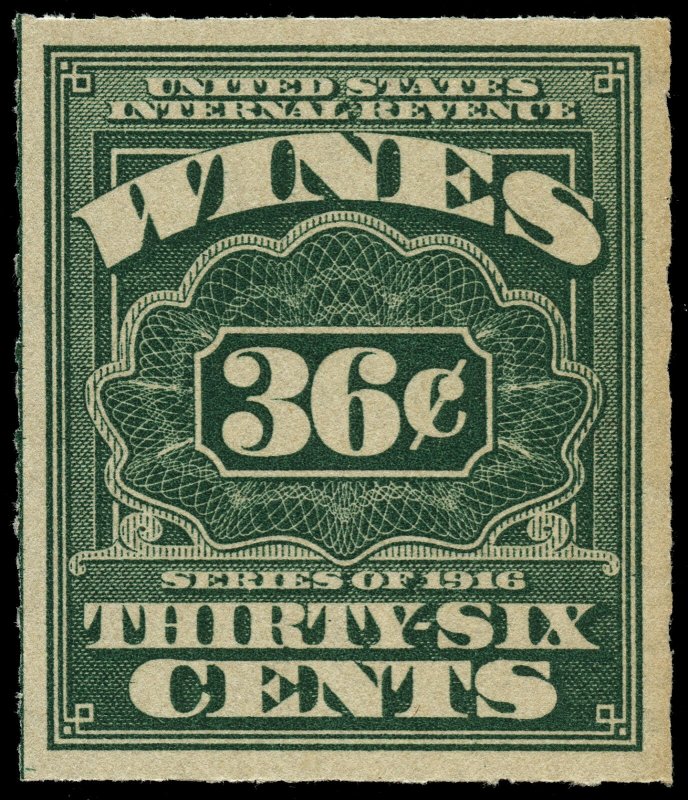 01661 U.S. wine revenue stamp Scott RE44 36-cent Wine stamp mint/unused