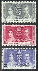 Cyprus Scott # 140-42 MNH