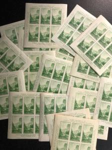 10 Sheets  751 .01 Yosemite S/S Of 6  Mint Never Hinged