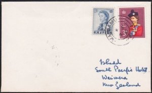 FIJI 1967 cover to New Zealand - WAIDAMU cds - via Taveuni.................B2620