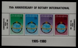 Zimbabwe 432a MNH s/s Rotary SCV1.40