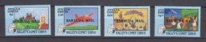 J28635,  1986 barbuda part of set mnh #787-9,792 barbuda mail ovpt,s