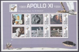 1994 Antigua and Barbuda 2035-2040KL 25 years of Apollo 11 moon landing 12,50 €