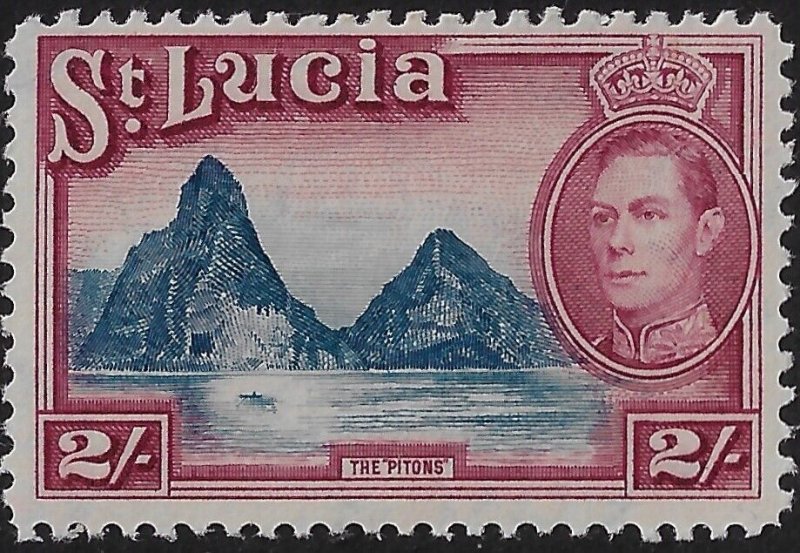 St. Lucia KGVI 2/ MNH. SG 136a/ Scott 122. VF. CV £15+     $18.75+        (a1836