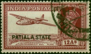 Patiala 1937 12a Lake SG91 Fine Used