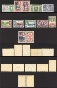 British Honduras SG150/61 1938 Set of 12 M/M