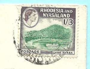 12/6/1963 Rhodesia & Nyasaland Airmail cover Salisbury 1st Bn Light Infantry
