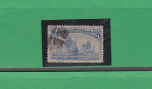 Americas U.S. Postage Stamps #233 Ultramarine Fleet