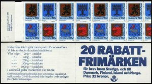 Sweden 1492-1495a booklet,MNH.Michel 1278-1281 MH 98. Provincial Arms,1984.