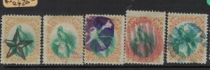 Guatemala SC 25 X 5 Early Cancels VFU (8fba) 