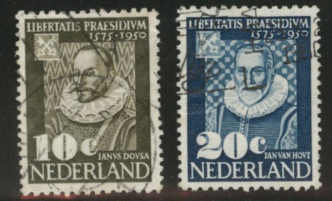 Netherlands Scott 328-9 used 1950 Leyden University set