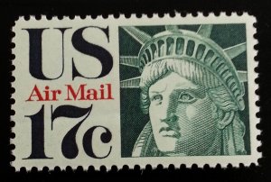 1971 17c Statue of Liberty, Air Mail Scott C80 Mint F/VF NH