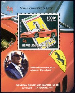 Senegal - 1998 MNH s/s of 1 Ferrari auto cv 4.75 #1346 Lot #3