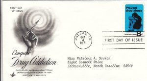 1971, Conquer Drug Addiction, Artcraft, FDC (D12765)