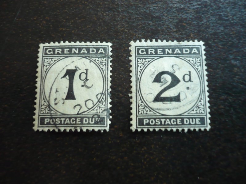 Stamps - Grenada - Scott# J11,J13 - Used Part Set of 2 Stamps