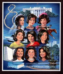 Gambia # 1806 Mint Sheet Jacqueline Kennedy!