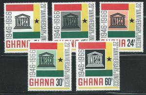 Ghana 264-8 1966 20th UNESCO set MLH