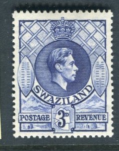 SWAZILAND; 1938 early GVI issue fine Mint hinged Shade of 3d. value