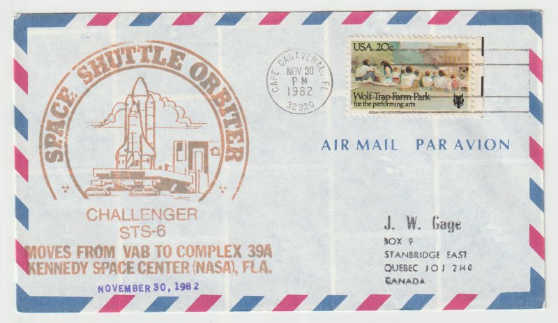 USA Air-Mail Cover # 2018 - Space Shuttle Challenger Orbiter STS-6