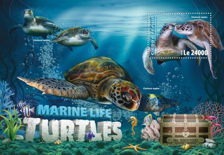 SIERRA LEONE 2016 SHEET TURTLES MARINE LIFE srl16303b