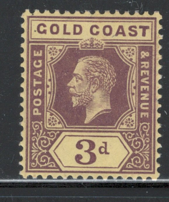 Gold Coast 1913 King George V 3p Scott # 81 MH