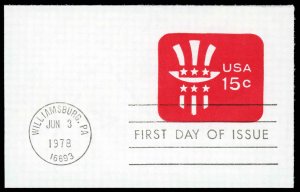 USA U581 Cut Square First Day Cancel