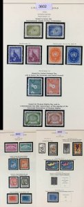 UNITED NATIONS #1958-1960 COLLECTION MINT OG H/USED CAT. $ LOT #3602