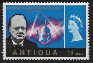 Antigua #157 1/2c Winston Churchill and Queen Elizabeth II ~ MNH