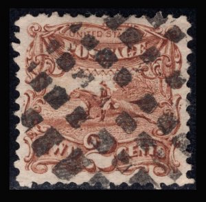 MOMEN: US STAMPS #113 FANCY SQUARES USED VF/XF LOT #87172**