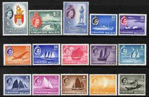 Singapore 1955-59 Pictorial definitive set of 15 complete...