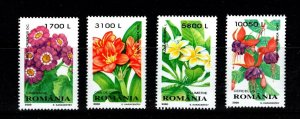 Romania #4361-64 (2000 Flowers set) VFMNH CV $2.85