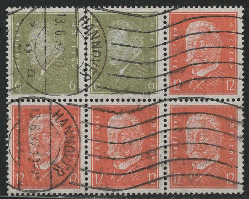 Germany Scott # 369 (2), 373 (4), used, se-tenant, Mi# HBl62B part