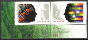 Canada 2004 Nobel Prix Michael Smith Gerhard Herzberg Mi.2214/5 Pair MNH