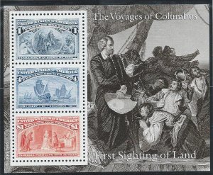 US #2624-2629, Souvenir Sheets, Columbus, M-NH*-