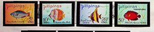 PHILIPPINES Sc 1138-40,C104 NH ISSUE OF 1972 - FISH