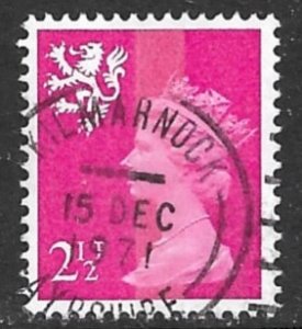 GREAT BRITAIN / SCOTLAND 1971-93 2 1/2p Bright Pink QE2 Machin Sc SMH1 VFU